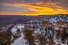 USA-Arizona-Grand Canyon National Park Winter overview from Mather Point at sunrise Art Print